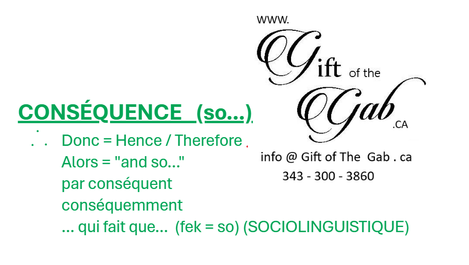 Conséquence Vocabulaire PRÉCIS